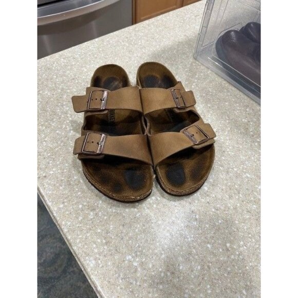 Birkenstock Other - Mens Oil Rubbed Light Brown Leather Birkenstocks, buckle copper Size 12